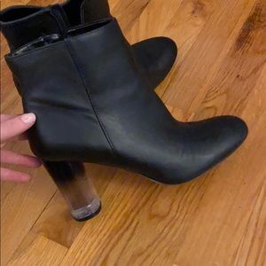 INC boot with lucite heel